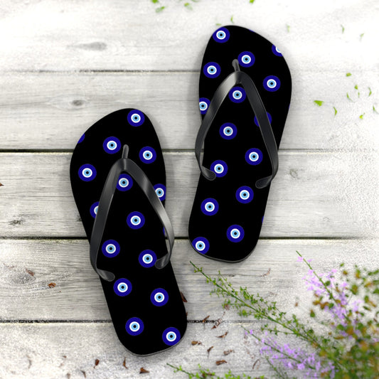 "Protect Your Energy" Evil Eye Flip Flops