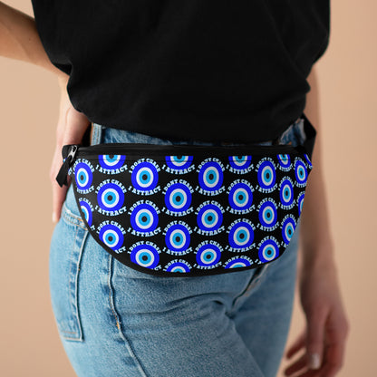 Evil Eye "I Don't Chase I Attract" Pattern Fanny Pack