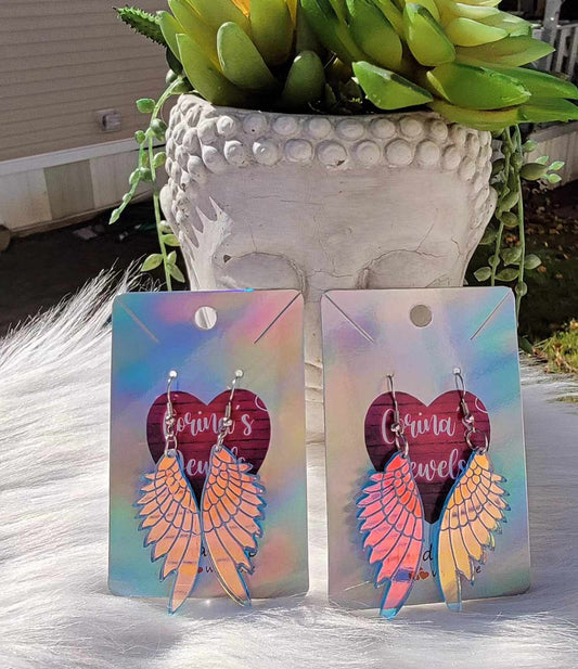 Shimmering Mystic Angel Wings Earrings