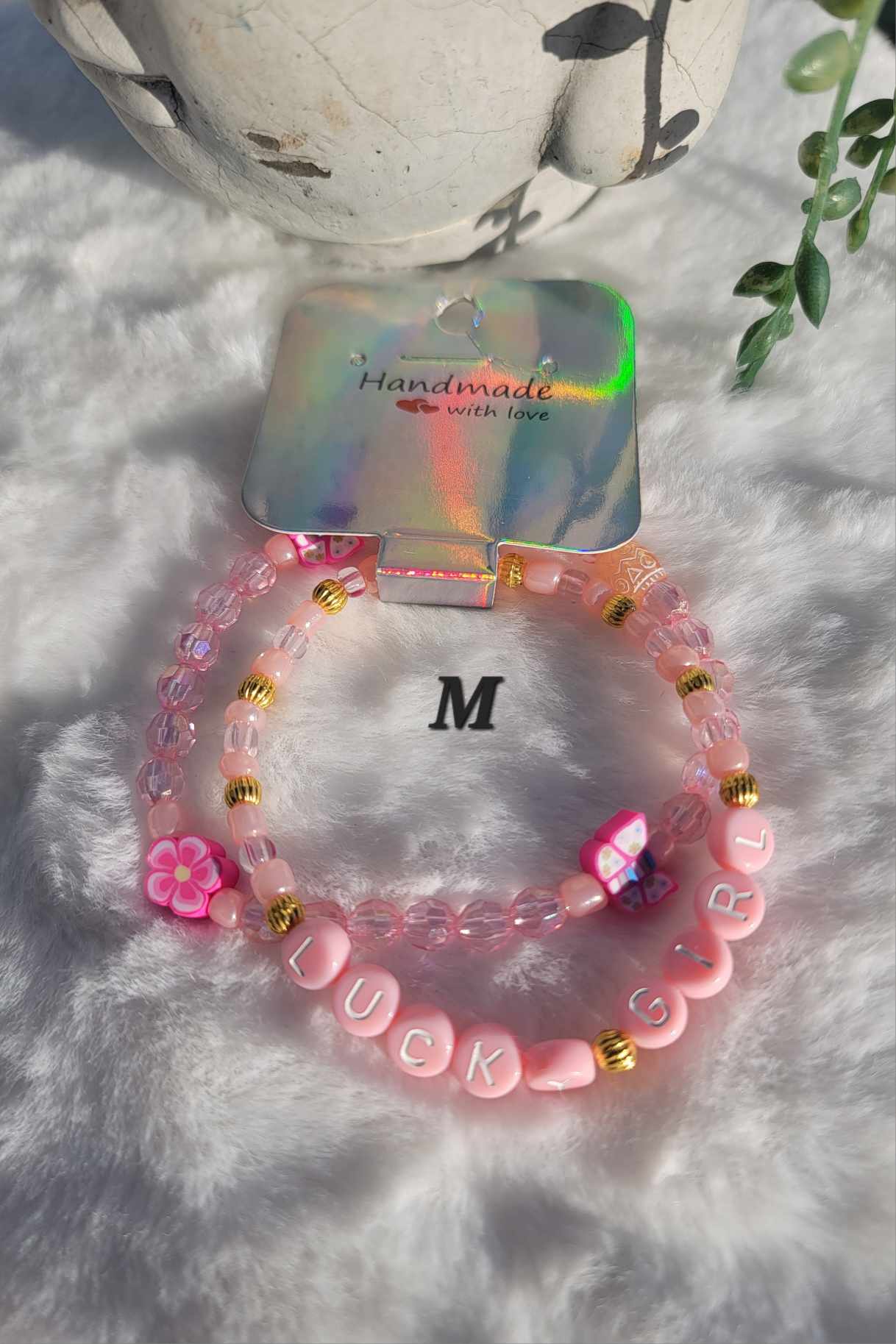 Lucky Girl Pink Bliss Beaded Bracelet