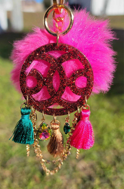 Radiant Rouge Resin Dream Catcher