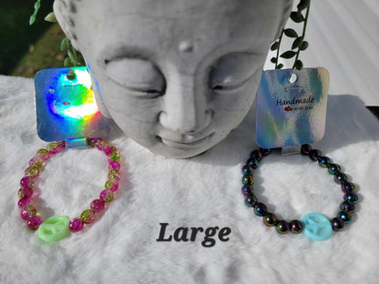 Serene Harmony Peace Sign Bracelet Collection