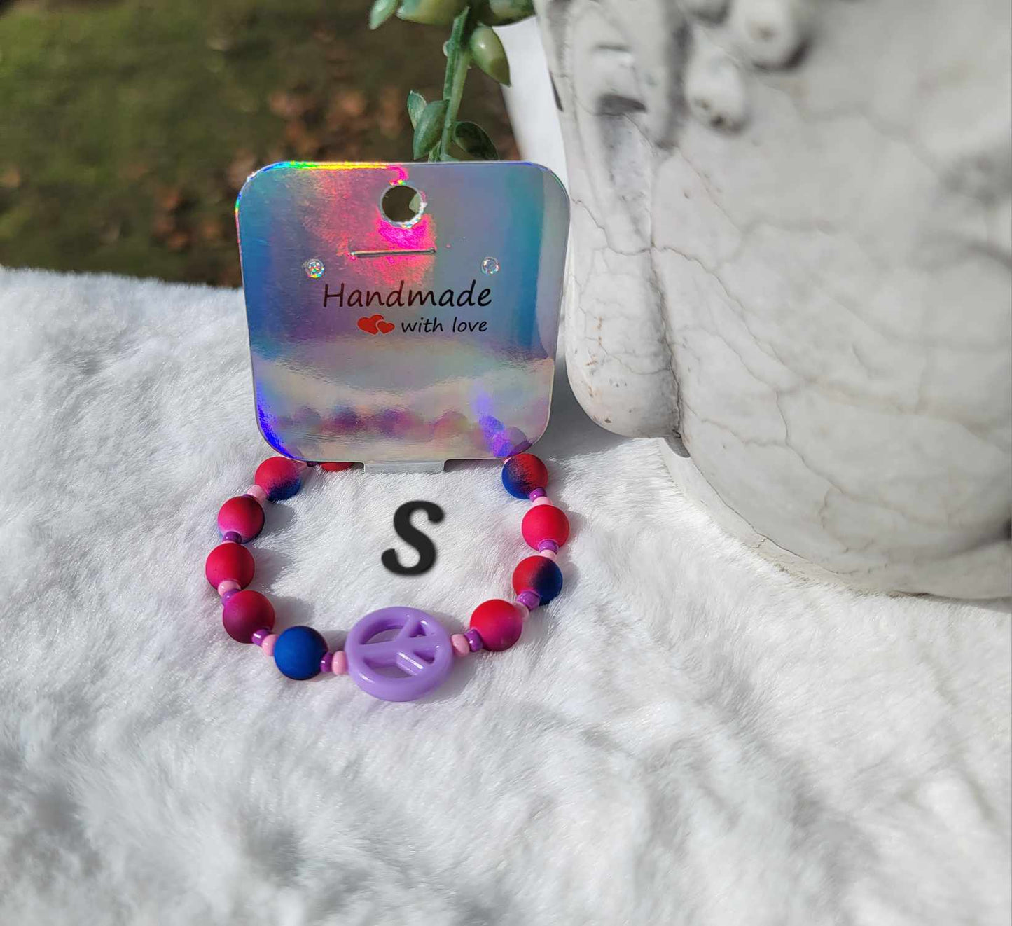 Serene Harmony Peace Sign Bracelet Collection