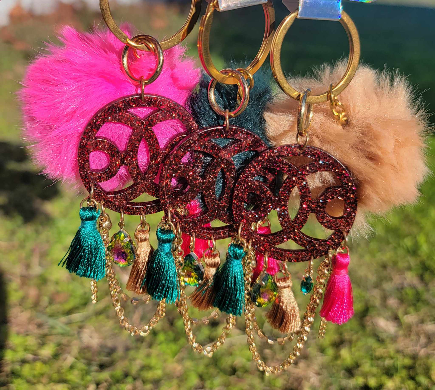 Radiant Rouge Resin Dream Catcher