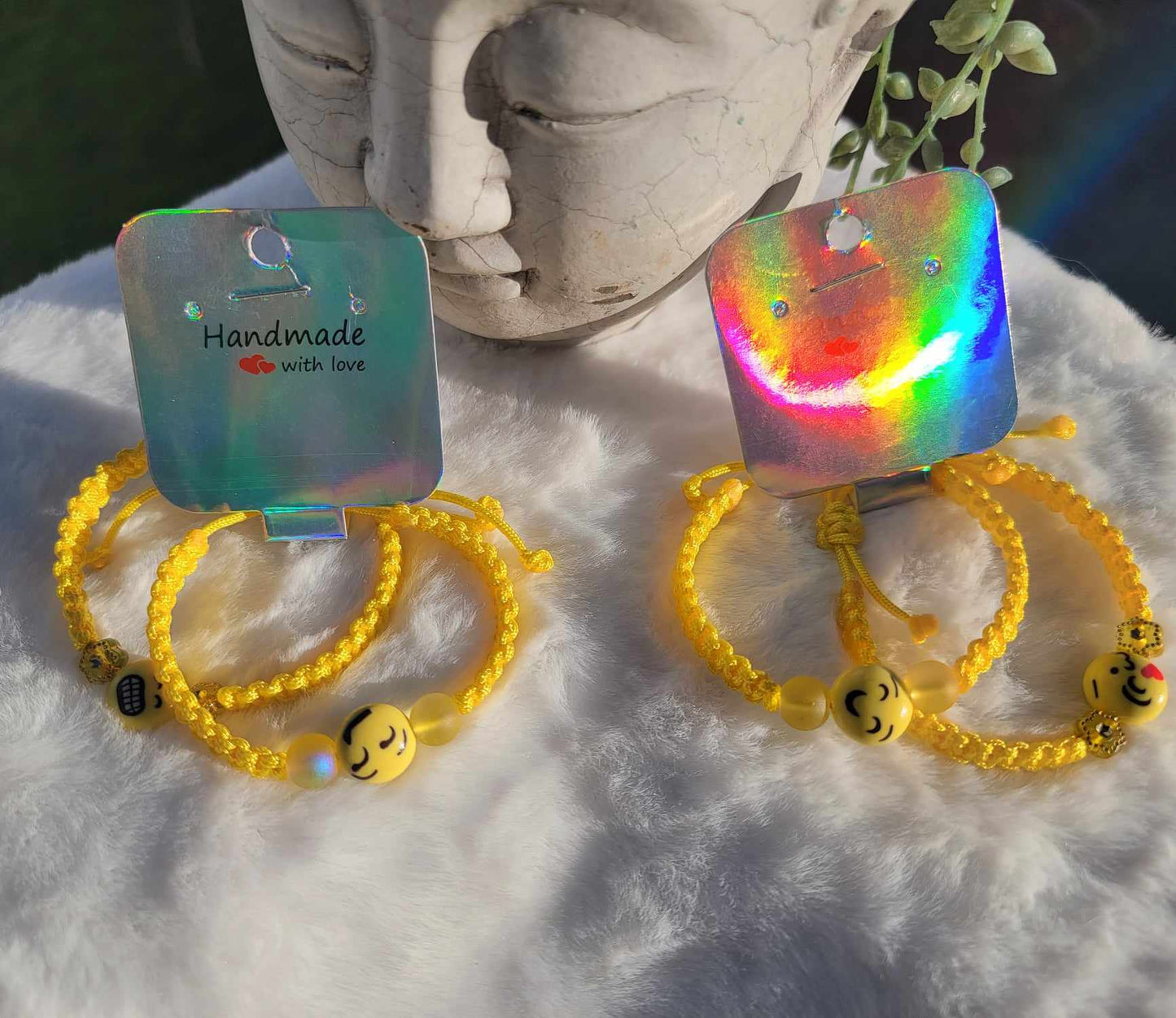 Radiant Yellow Emoji String Bracelets