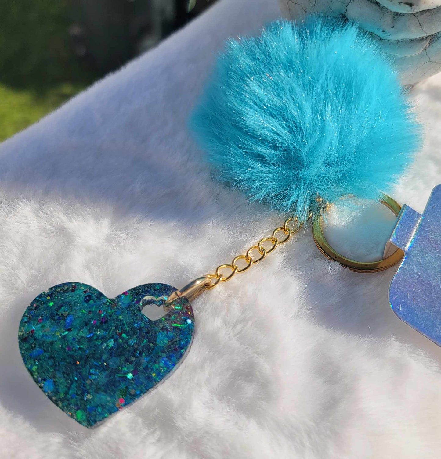 Enchanting Turquoise Heart Keychain