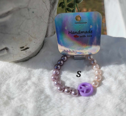 Serene Harmony Peace Sign Bracelet Collection