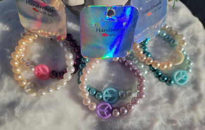 Pearl Harmony Peace Duo Bracelets