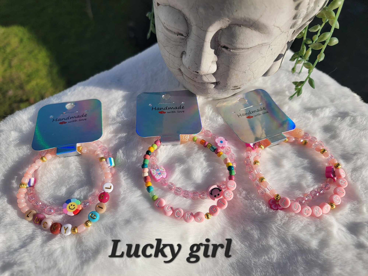 Lucky Girl Pink Bliss Beaded Bracelet