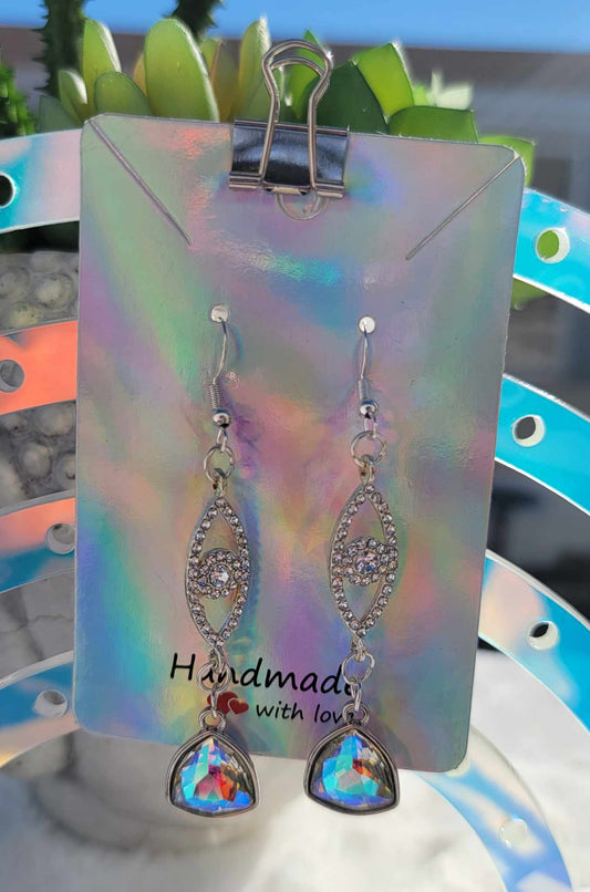 Sunlit Spectrum Evil Eye Sparkling Earrings