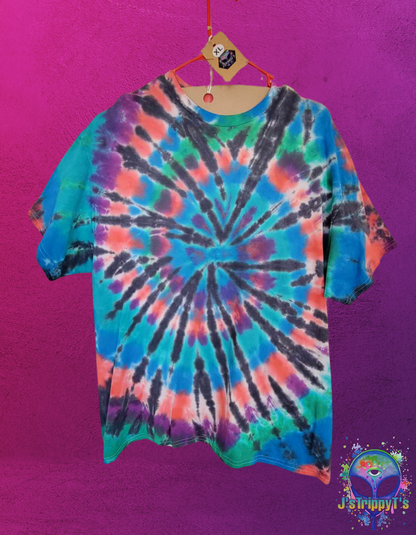 Infinite Hue Spiral Tie Dye Tee