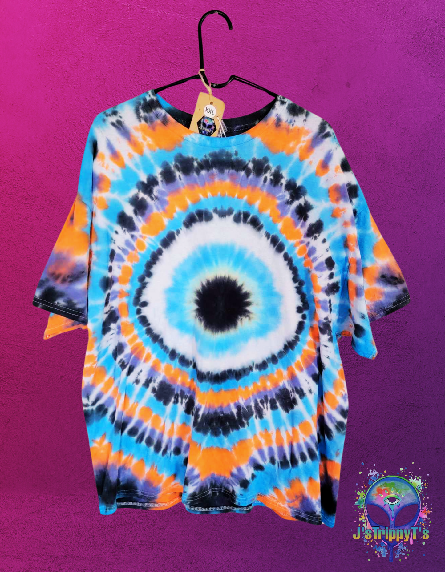 Hypnotic Hues Light Blue All-Seeing Eye Tie Dye Tee