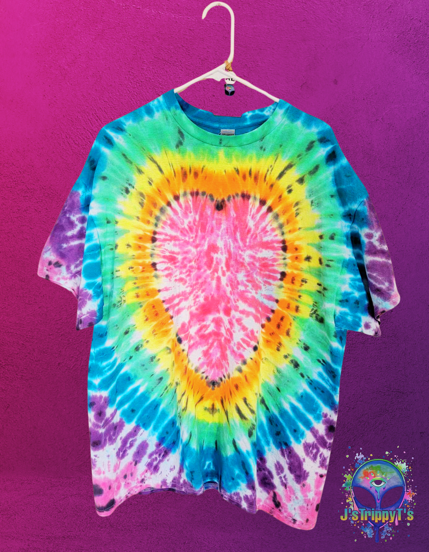 Rainbow Radiance Heart Tie Dye Shirt