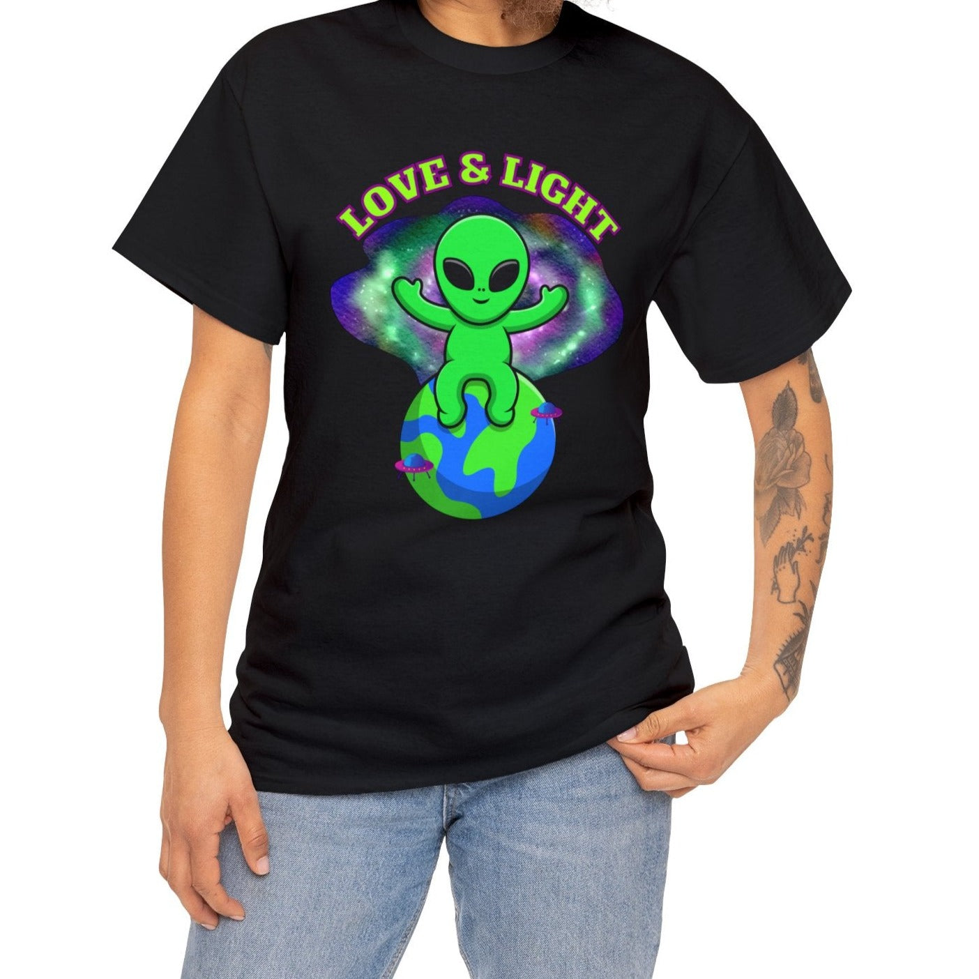 Alien Embrace Earth's Love & Light T-shirt