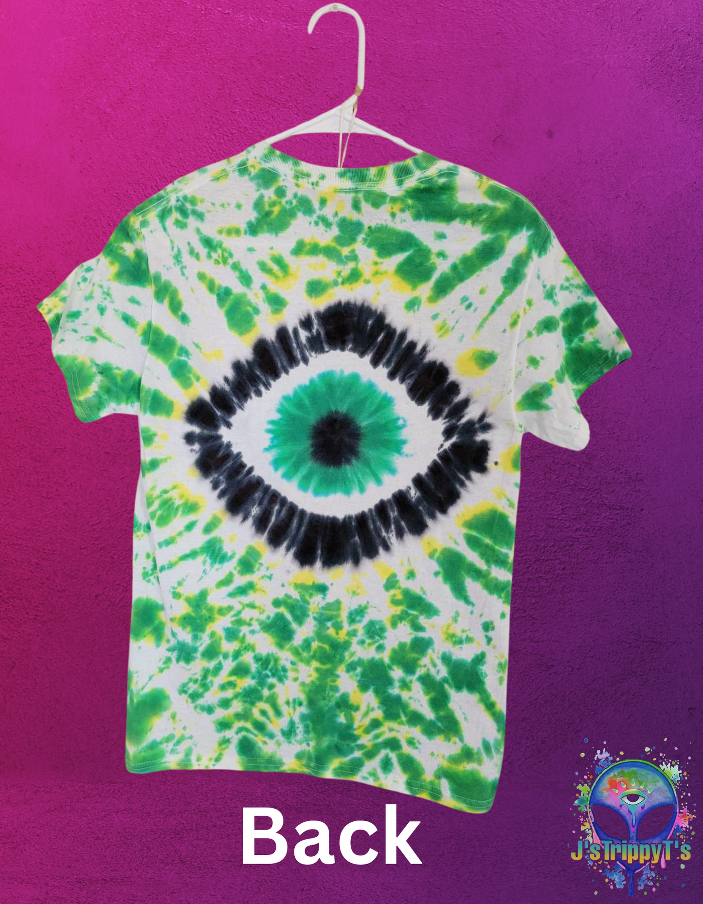 Illuminated Emerald All-Seeing Eye Tie Dye Tee