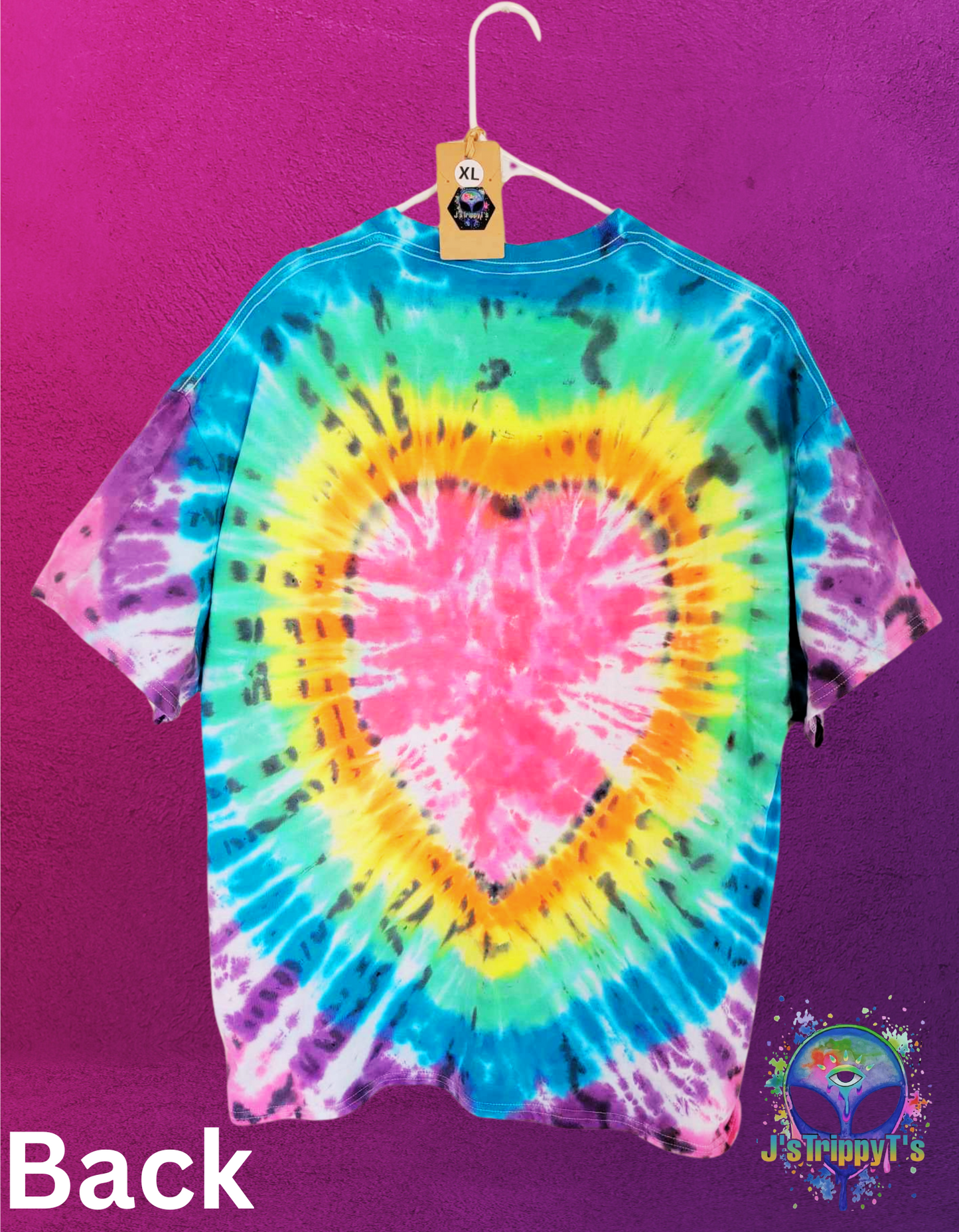 Rainbow Radiance Heart Tie Dye Shirt