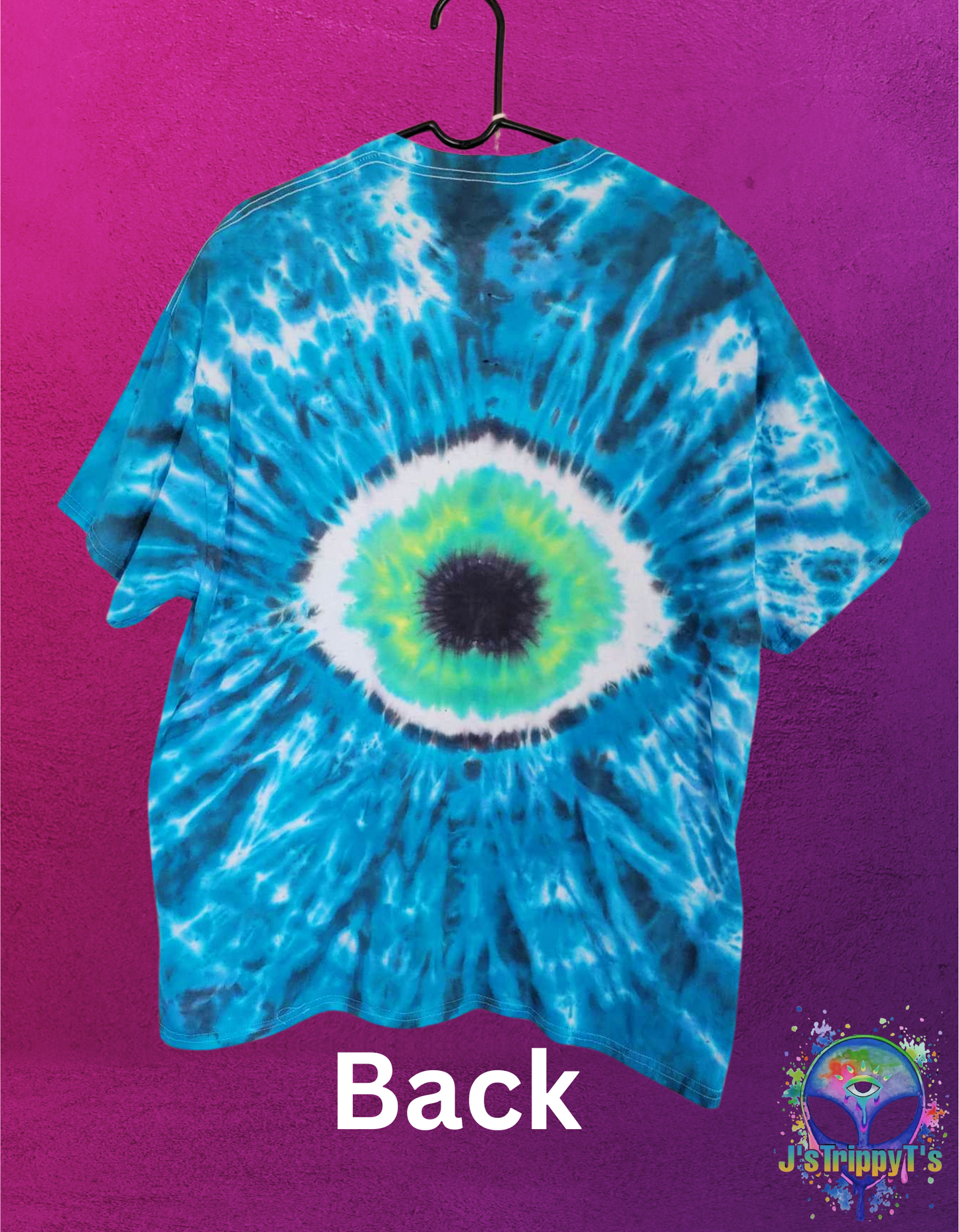 Electric Azure All-Seeing Eye Tie Dye Tee